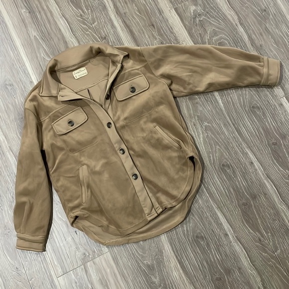 Sweaters - Brown fleece Shacket